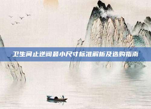卫生间止逆阀最小尺寸标准解析及选购指南