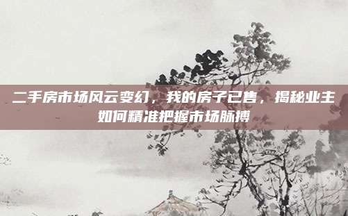 二手房市场风云变幻，我的房子已售，揭秘业主如何精准把握市场脉搏