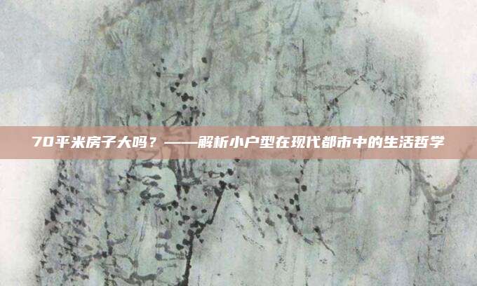 70平米房子大吗？——解析小户型在现代都市中的生活哲学