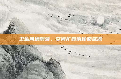 卫生间墙削薄，空间扩容的秘密武器