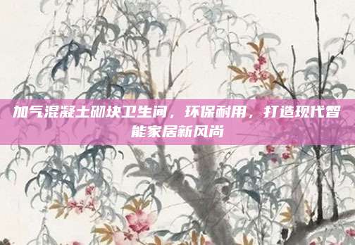 加气混凝土砌块卫生间，环保耐用，打造现代智能家居新风尚