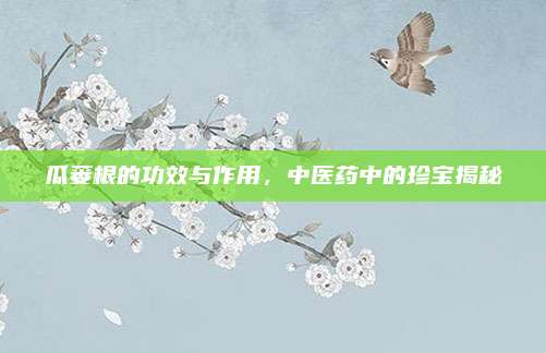 瓜蒌根的功效与作用，中医药中的珍宝揭秘