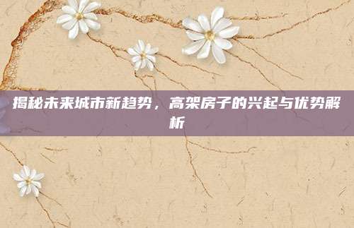 揭秘未来城市新趋势，高架房子的兴起与优势解析