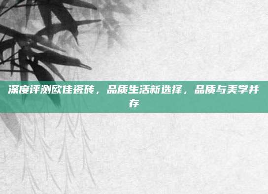 深度评测欧佳瓷砖，品质生活新选择，品质与美学并存