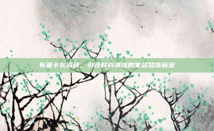 布莱卡灰瓷砖，引领时尚潮流的家居装饰新宠