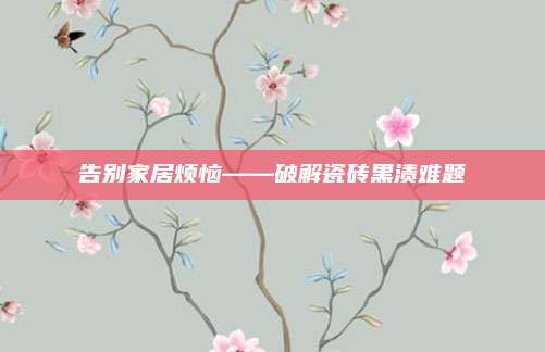 告别家居烦恼——破解瓷砖黑渍难题