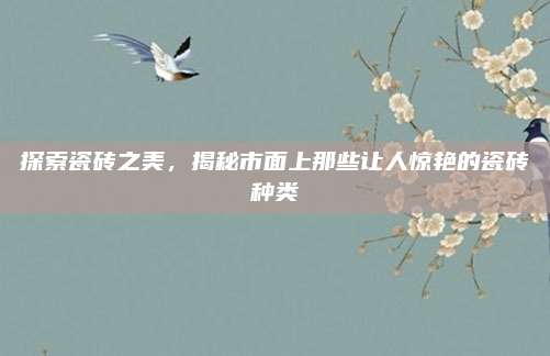 探索瓷砖之美，揭秘市面上那些让人惊艳的瓷砖种类