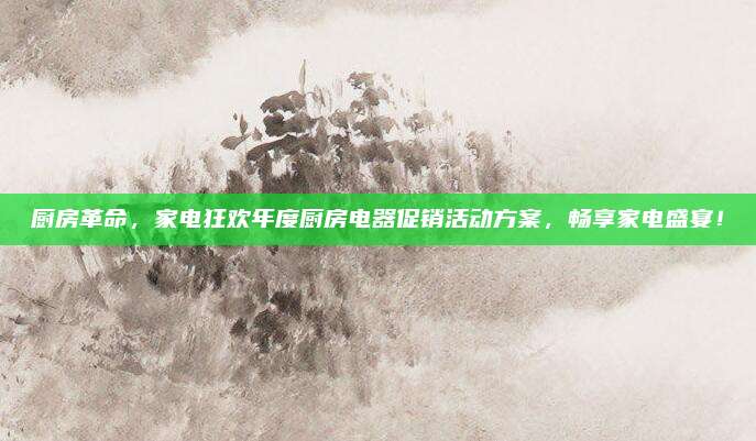 厨房革命，家电狂欢年度厨房电器促销活动方案，畅享家电盛宴！