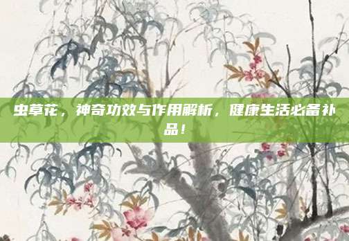 虫草花，神奇功效与作用解析，健康生活必备补品！