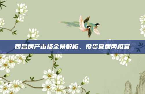 西昌房产市场全景解析，投资宜居两相宜