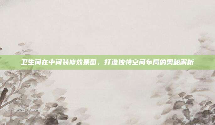 卫生间在中间装修效果图，打造独特空间布局的奥秘解析