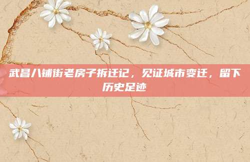 武昌八铺街老房子拆迁记，见证城市变迁，留下历史足迹