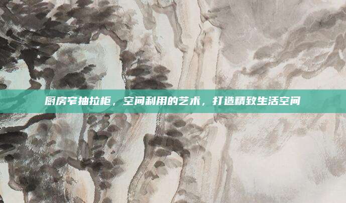 厨房窄抽拉柜，空间利用的艺术，打造精致生活空间