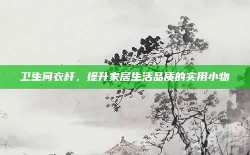 卫生间衣杆，提升家居生活品质的实用小物