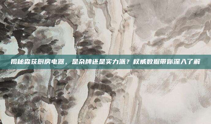 揭秘森荻厨房电器，是杂牌还是实力派？权威数据带你深入了解