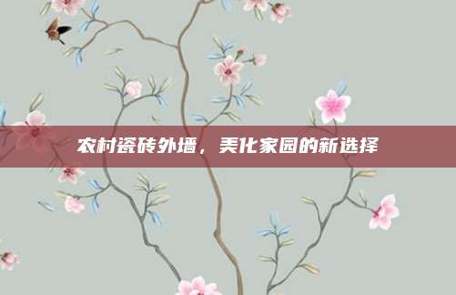 农村瓷砖外墙，美化家园的新选择