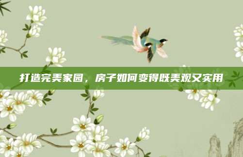 打造完美家园，房子如何变得既美观又实用