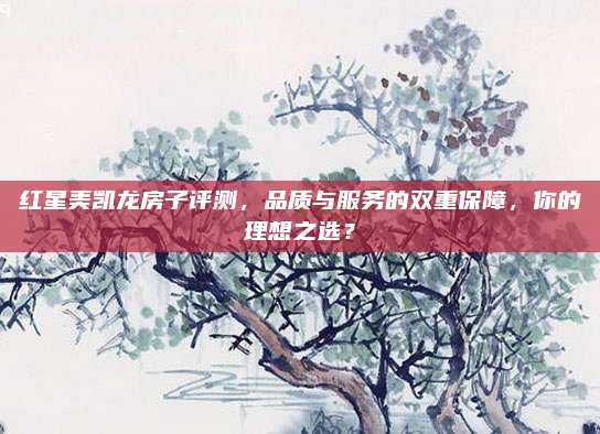 红星美凯龙房子评测，品质与服务的双重保障，你的理想之选？