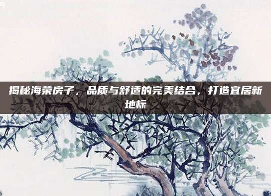 揭秘海荣房子，品质与舒适的完美结合，打造宜居新地标
