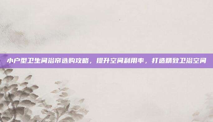 小户型卫生间浴帘选购攻略，提升空间利用率，打造精致卫浴空间