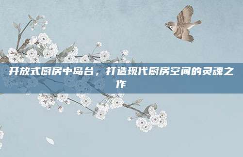 开放式厨房中岛台，打造现代厨房空间的灵魂之作