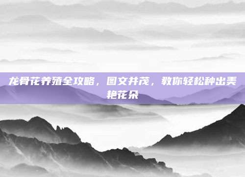 龙骨花养殖全攻略，图文并茂，教你轻松种出美艳花朵