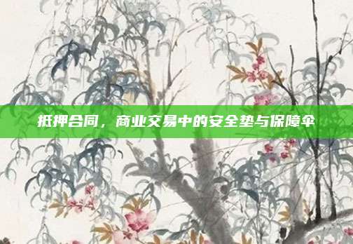 抵押合同，商业交易中的安全垫与保障伞
