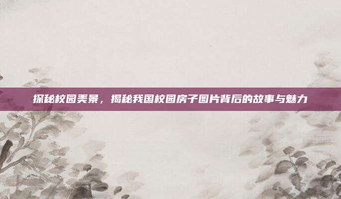 探秘校园美景，揭秘我国校园房子图片背后的故事与魅力