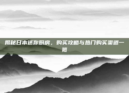 揭秘日本迷你厨房，购买攻略与热门购买渠道一览