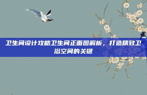 卫生间设计攻略卫生间正面图解析，打造精致卫浴空间的关键