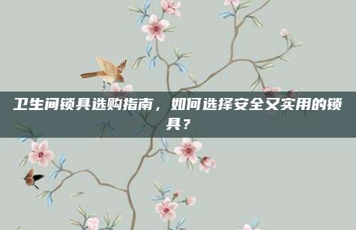 卫生间锁具选购指南，如何选择安全又实用的锁具？