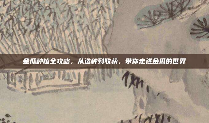 金瓜种植全攻略，从选种到收获，带你走进金瓜的世界