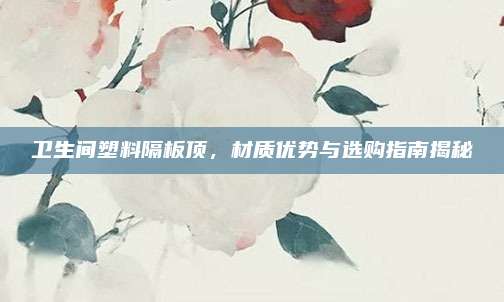 卫生间塑料隔板顶，材质优势与选购指南揭秘