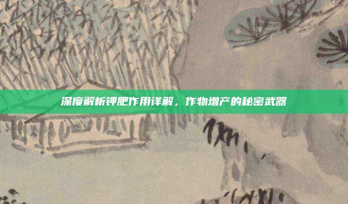 深度解析钾肥作用详解，作物增产的秘密武器