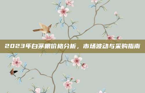 2023年白茅根价格分析，市场波动与采购指南