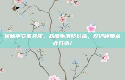 揭秘平安家具床，品质生活新选择，舒适睡眠从此开始！