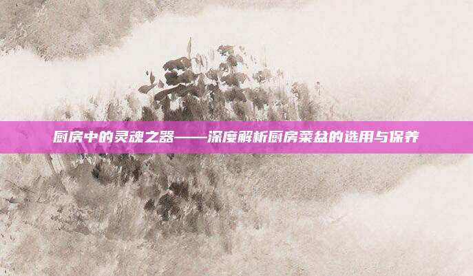 厨房中的灵魂之器——深度解析厨房菜盆的选用与保养