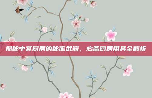揭秘中餐厨房的秘密武器，必备厨房用具全解析