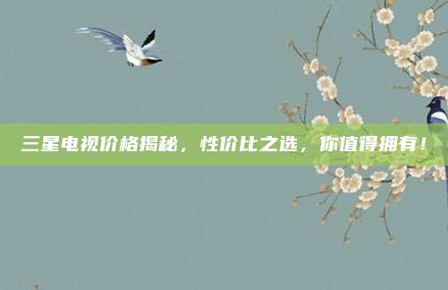 三星电视价格揭秘，性价比之选，你值得拥有！