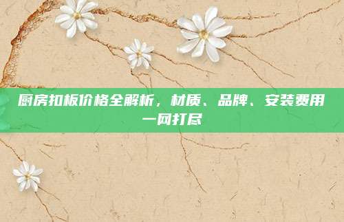 厨房扣板价格全解析，材质、品牌、安装费用一网打尽
