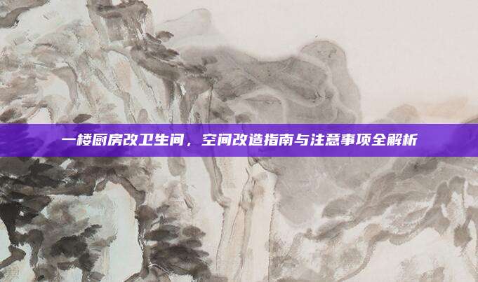一楼厨房改卫生间，空间改造指南与注意事项全解析
