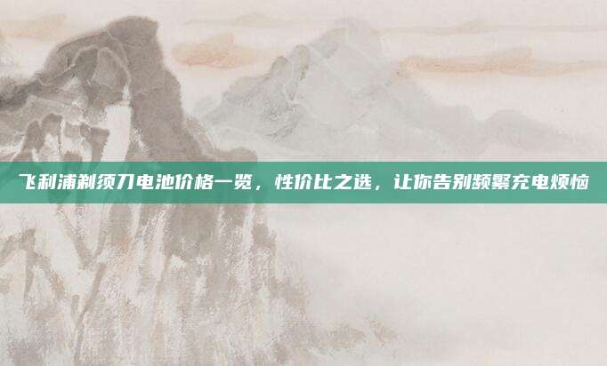 飞利浦剃须刀电池价格一览，性价比之选，让你告别频繁充电烦恼