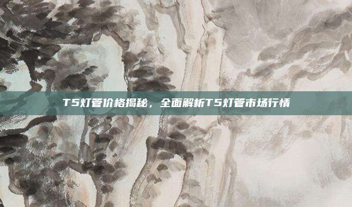 T5灯管价格揭秘，全面解析T5灯管市场行情