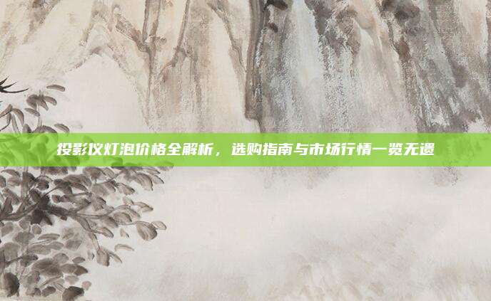 投影仪灯泡价格全解析，选购指南与市场行情一览无遗