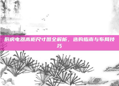 厨房电器高柜尺寸图全解析，选购指南与布局技巧