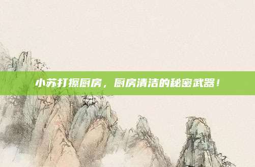 小苏打擦厨房，厨房清洁的秘密武器！