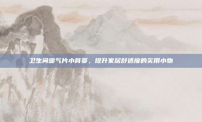 卫生间暖气片小背篓，提升家居舒适度的实用小物
