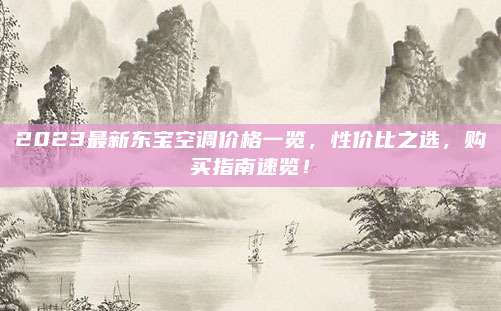 2023最新东宝空调价格一览，性价比之选，购买指南速览！