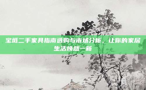 宝坻二手家具指南选购与市场分析，让你的家居生活焕然一新
