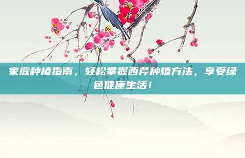 家庭种植指南，轻松掌握西芹种植方法，享受绿色健康生活！